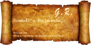 Gombás Rajmunda névjegykártya